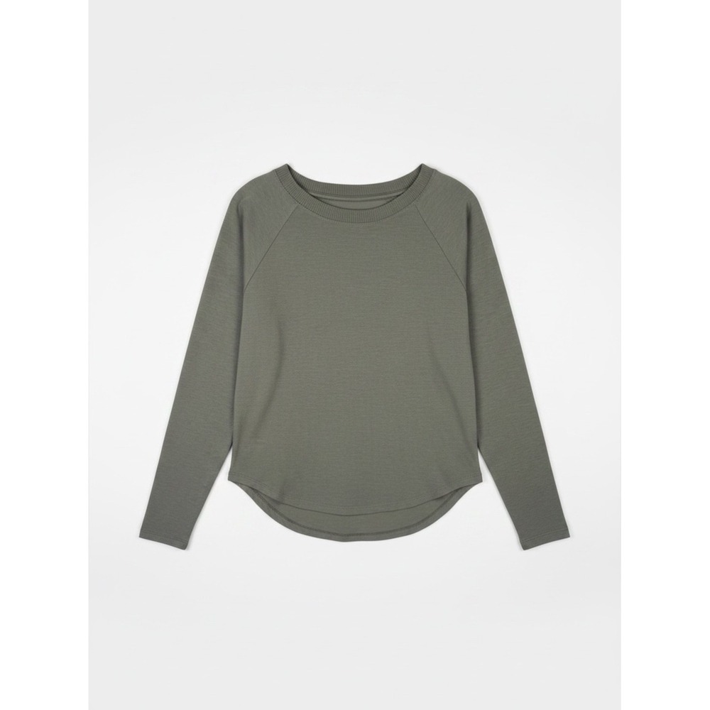 ATHLETA Topanga Mesh Back Active Top Long Sleeve Gray XXS Athleisure Sportswear
